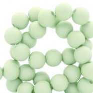 Acrylic beads 6mm Matt Neo mint green